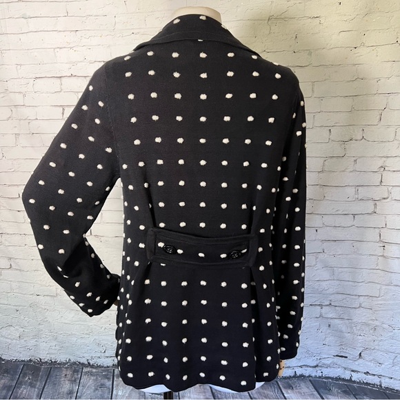 Marc Jacobs Textured Polka Dot Knit Sweater Pea Coat Cardigan Jacket Size Medium - Picture 6 of 13